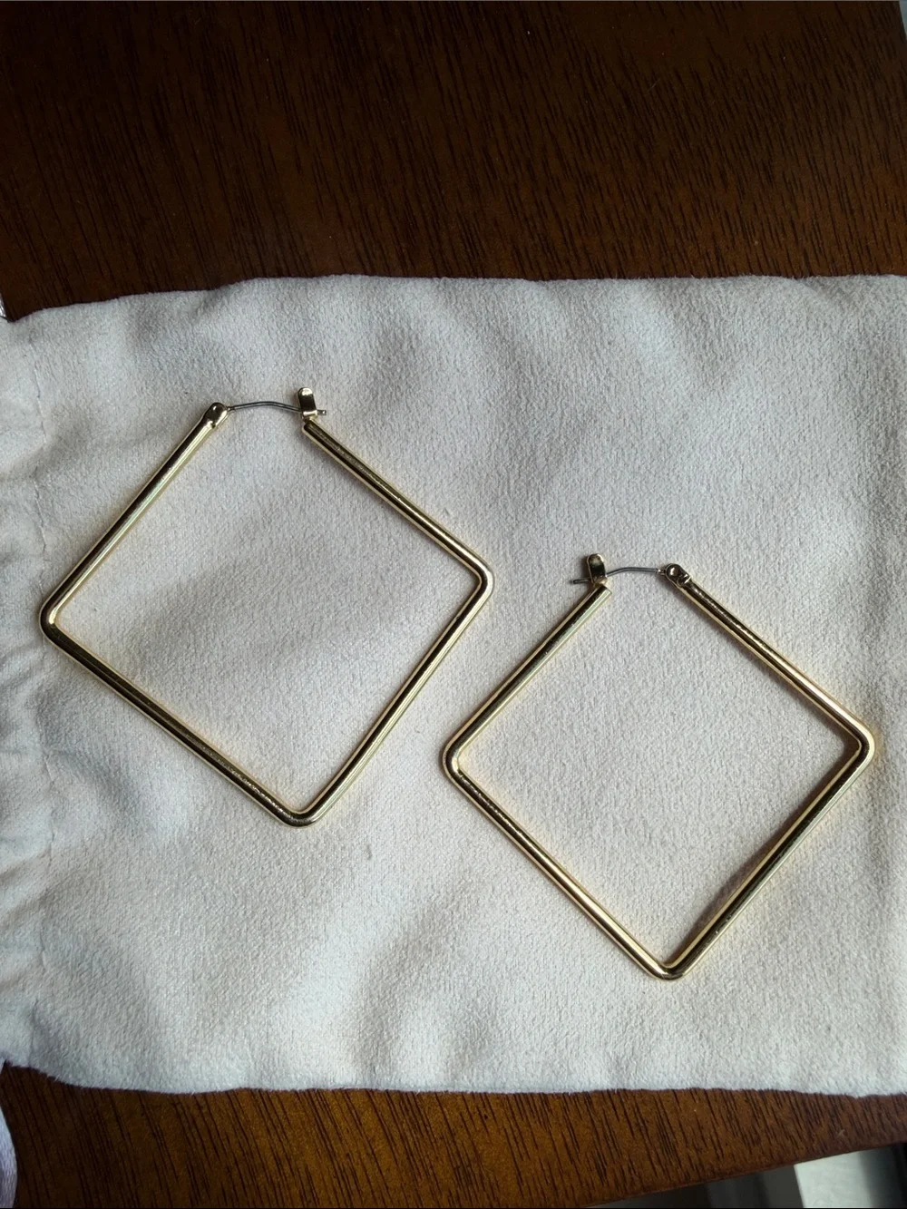 Uncommon James Gold-Tone Square Hoops